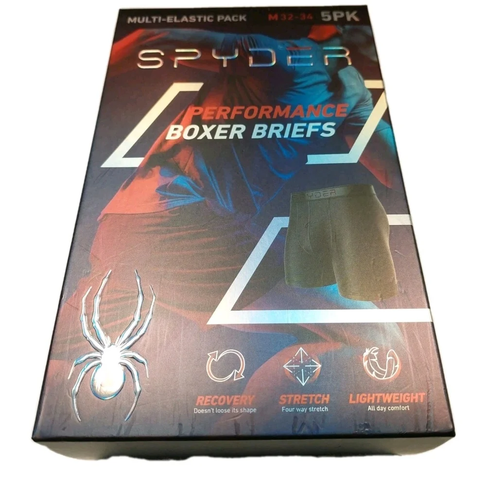 Spyder - Men's Performance Boxer Briefs - Multi-Color 5-Pack - Picture 8 of 12